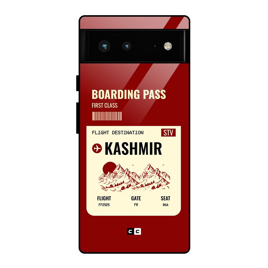 Kashmir Boarding Pass Glass Back Case for Google Pixel 6