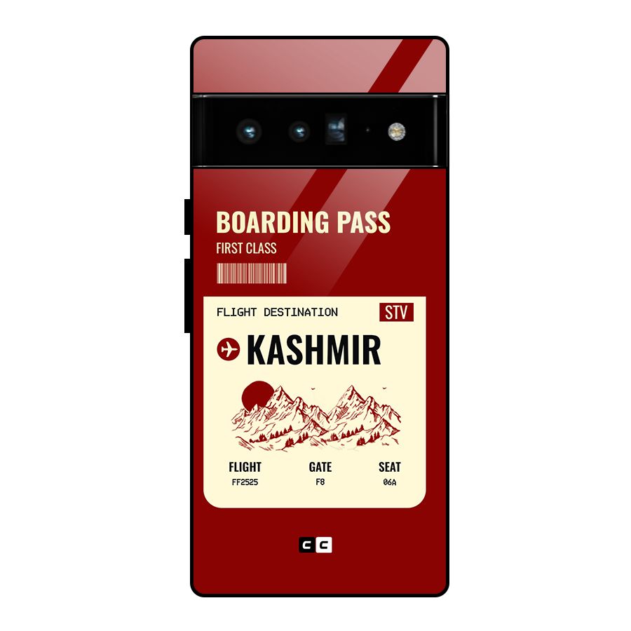 Kashmir Boarding Pass Glass Back Case for Google Pixel 6 Pro