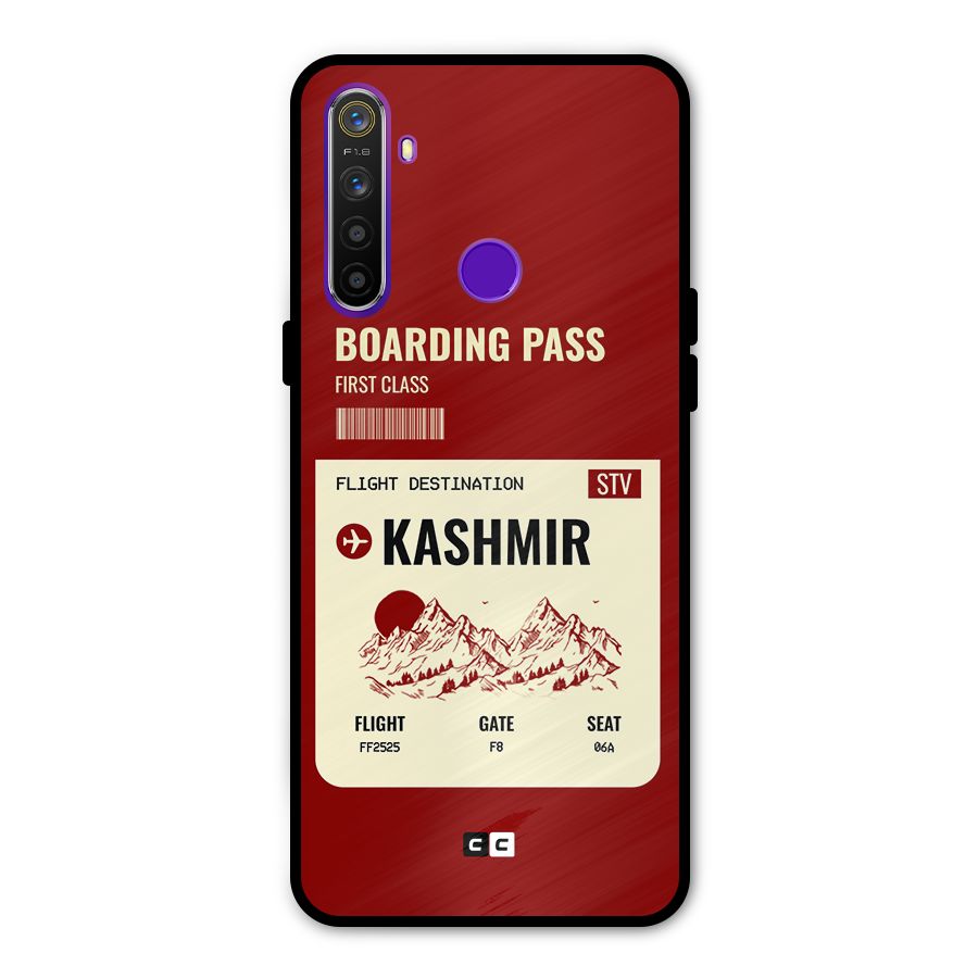 Kashmir Boarding Pass Glass Back Case for Realme 5s