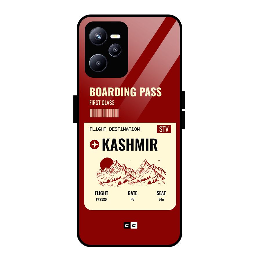 Kashmir Boarding Pass Glass Back Case for Realme C35