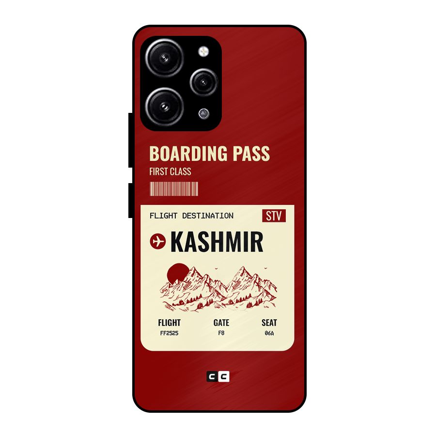 Kashmir Boarding Pass Glass Back Case for Redmi 12 4G