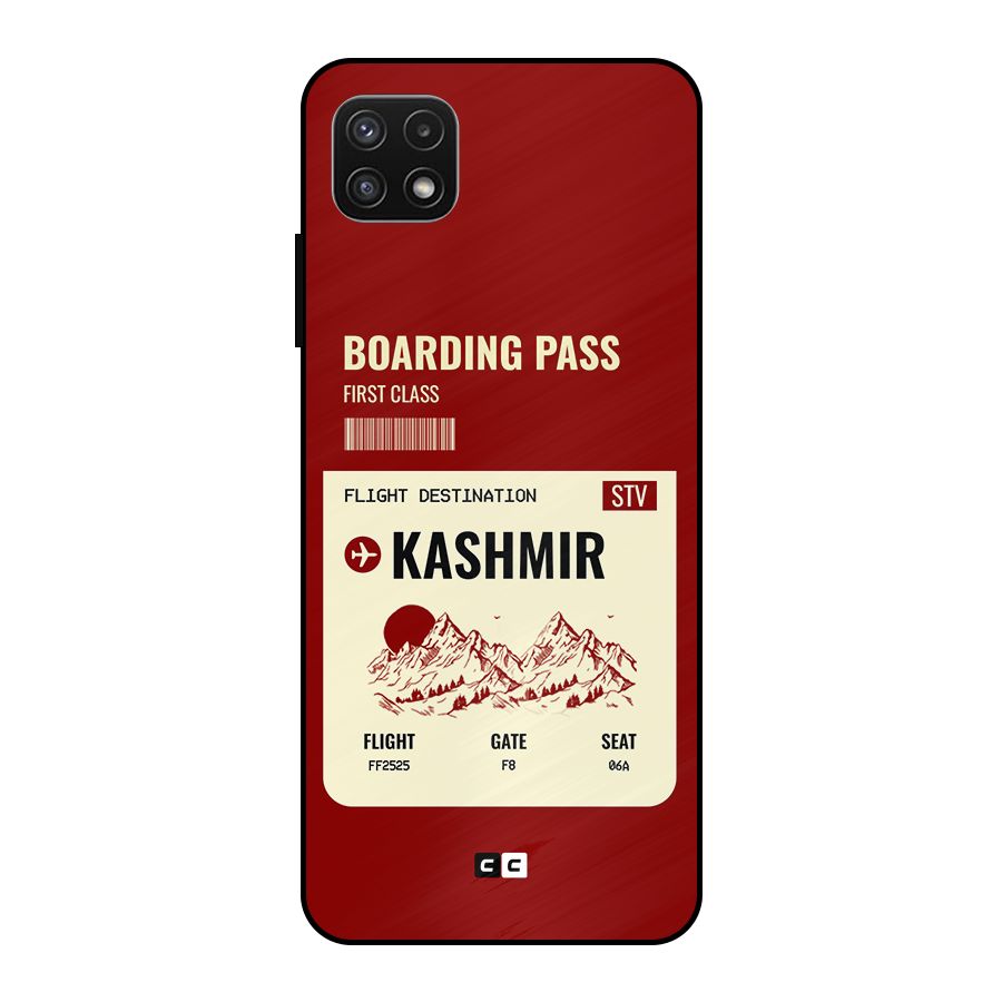 Kashmir Boarding Pass Metal Back Case for Galaxy A22 5G