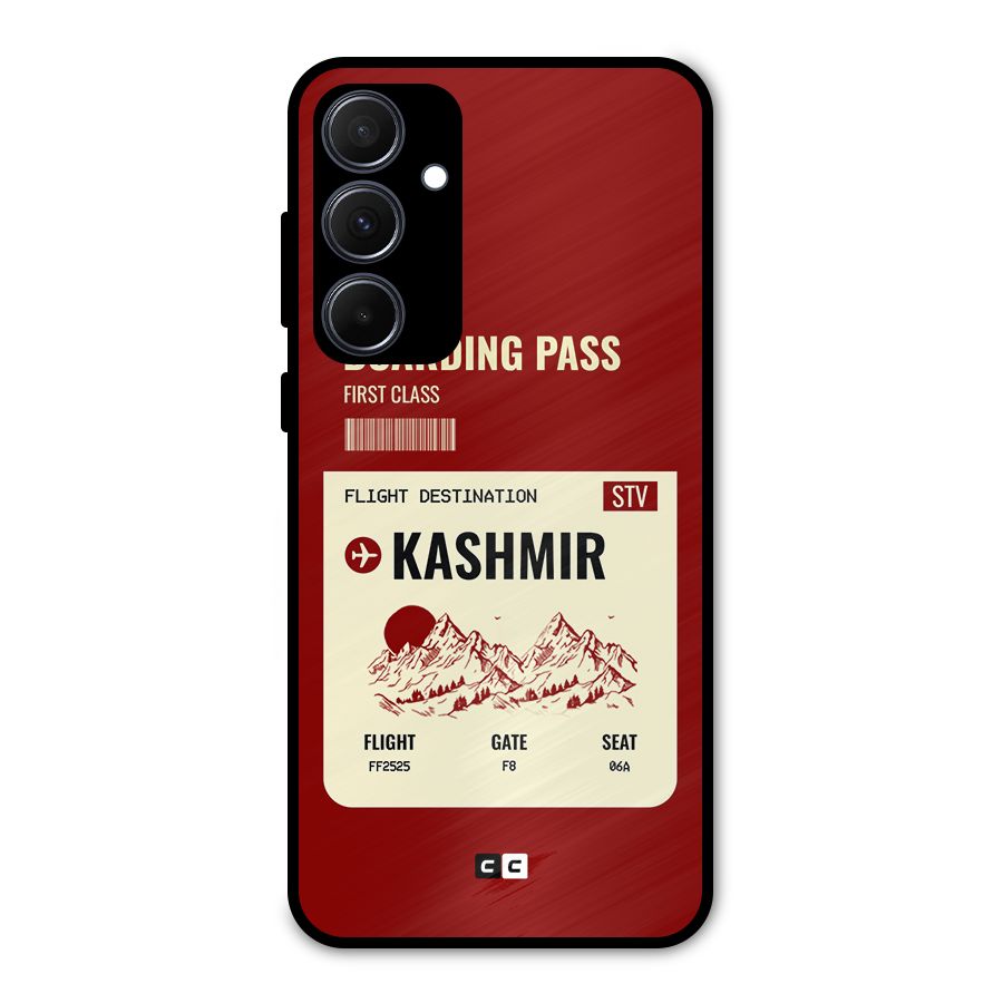 Kashmir Boarding Pass Metal Back Case for Galaxy A35
