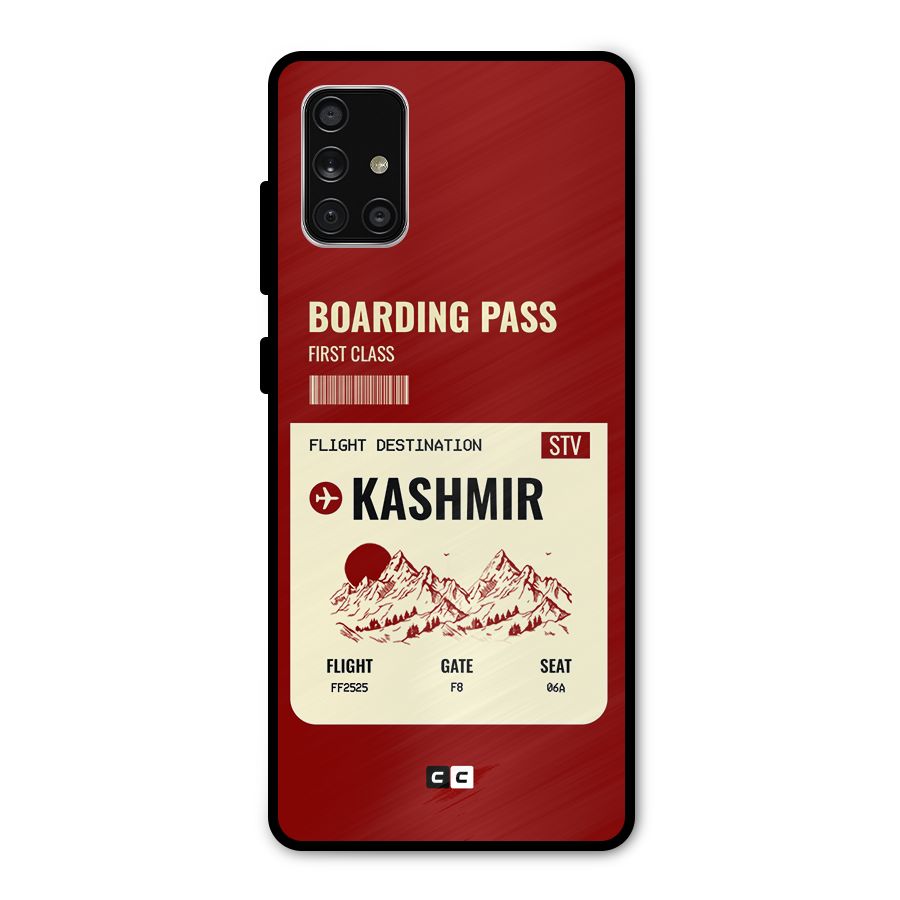 Kashmir Boarding Pass Metal Back Case for Galaxy A71