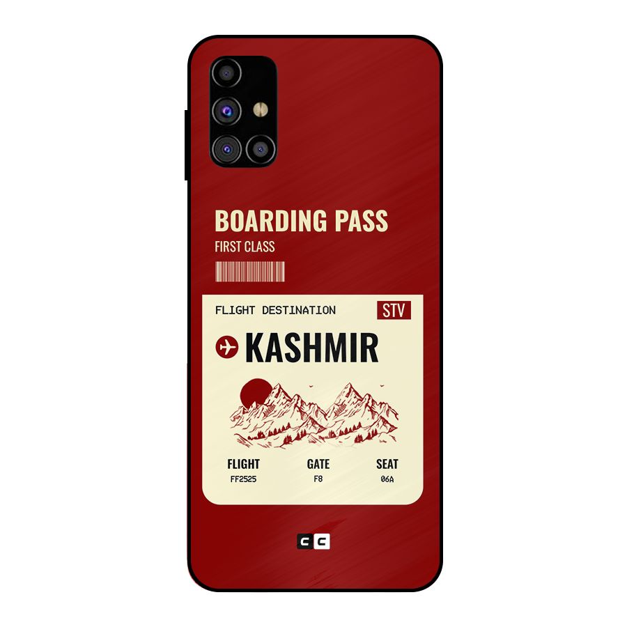 Kashmir Boarding Pass Metal Back Case for Galaxy M31s
