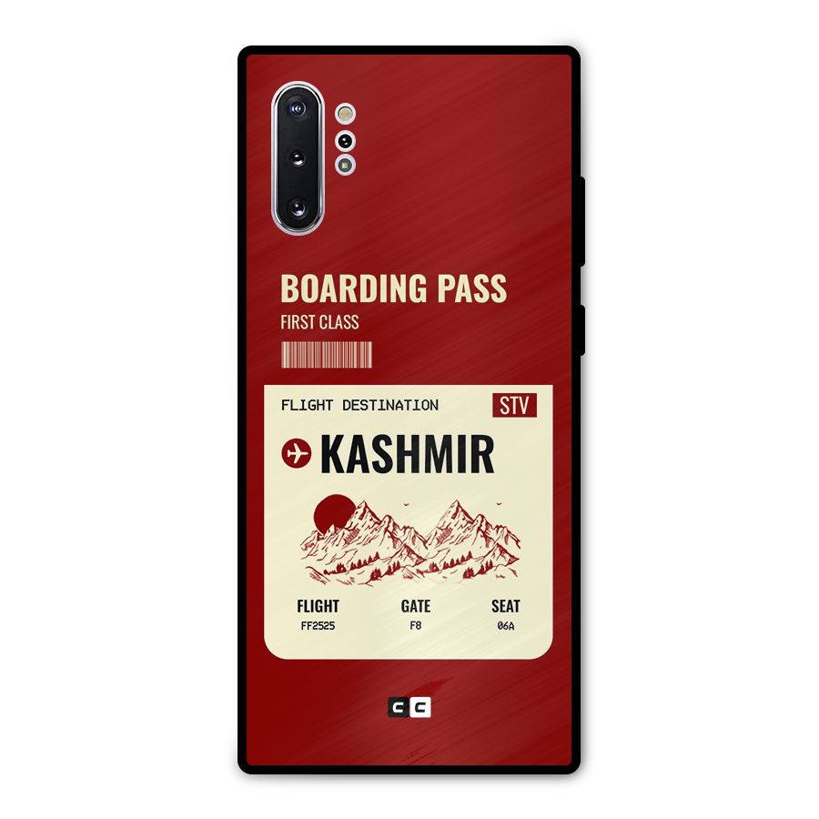 Kashmir Boarding Pass Metal Back Case for Galaxy Note 10 Plus