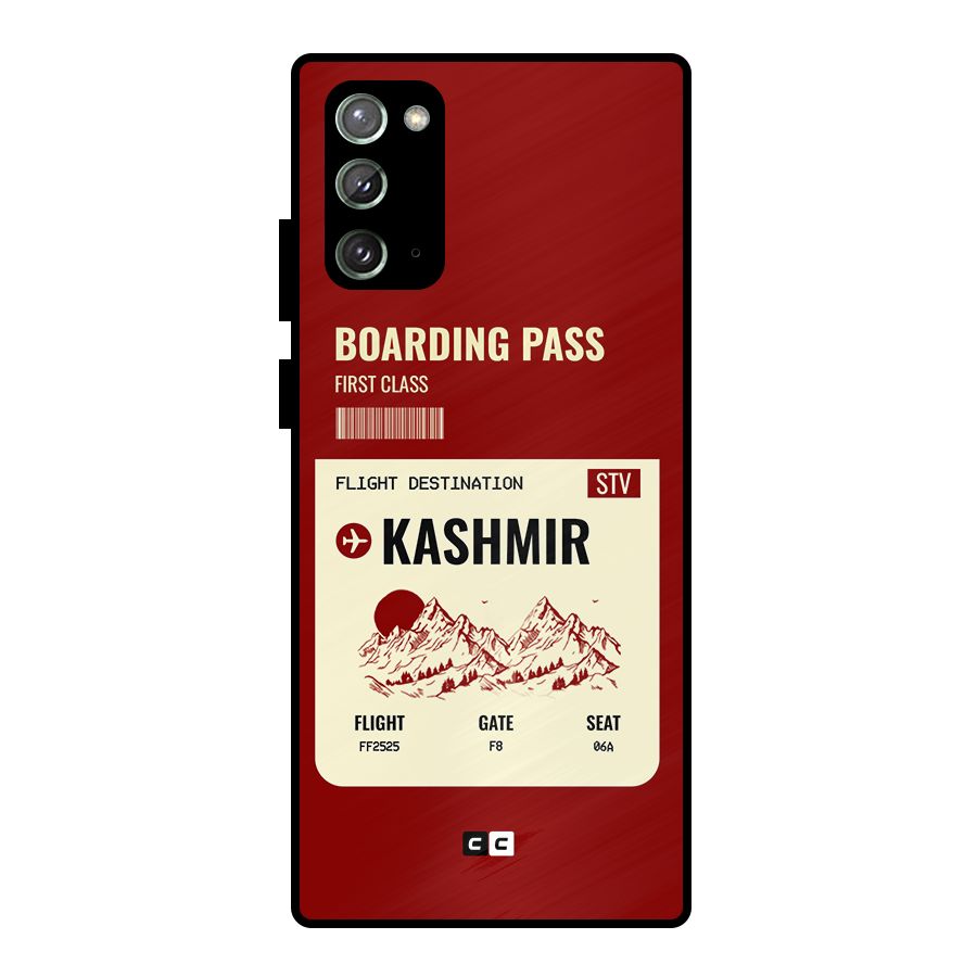 Kashmir Boarding Pass Metal Back Case for Galaxy Note 20