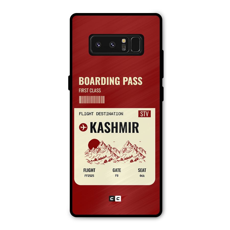 Kashmir Boarding Pass Metal Back Case for Galaxy Note 8