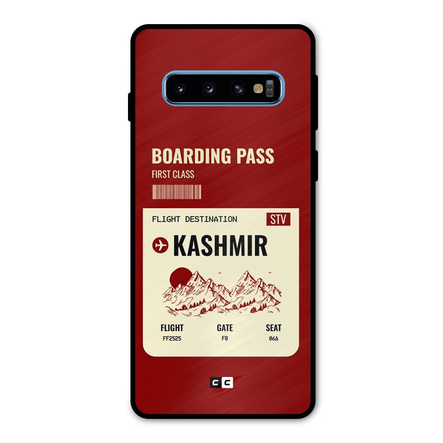 Kashmir Boarding Pass Metal Back Case for Galaxy S10
