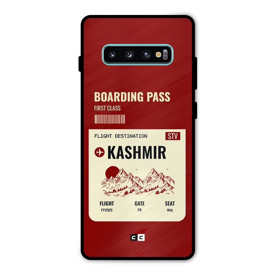Kashmir Boarding Pass Metal Back Case for Galaxy S10 Plus