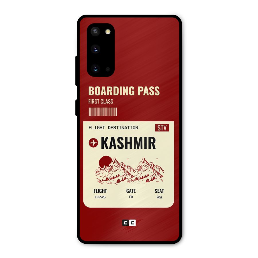 Kashmir Boarding Pass Metal Back Case for Galaxy S20