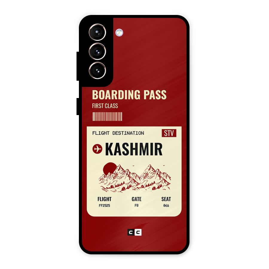 Kashmir Boarding Pass Metal Back Case for Galaxy S21 Plus