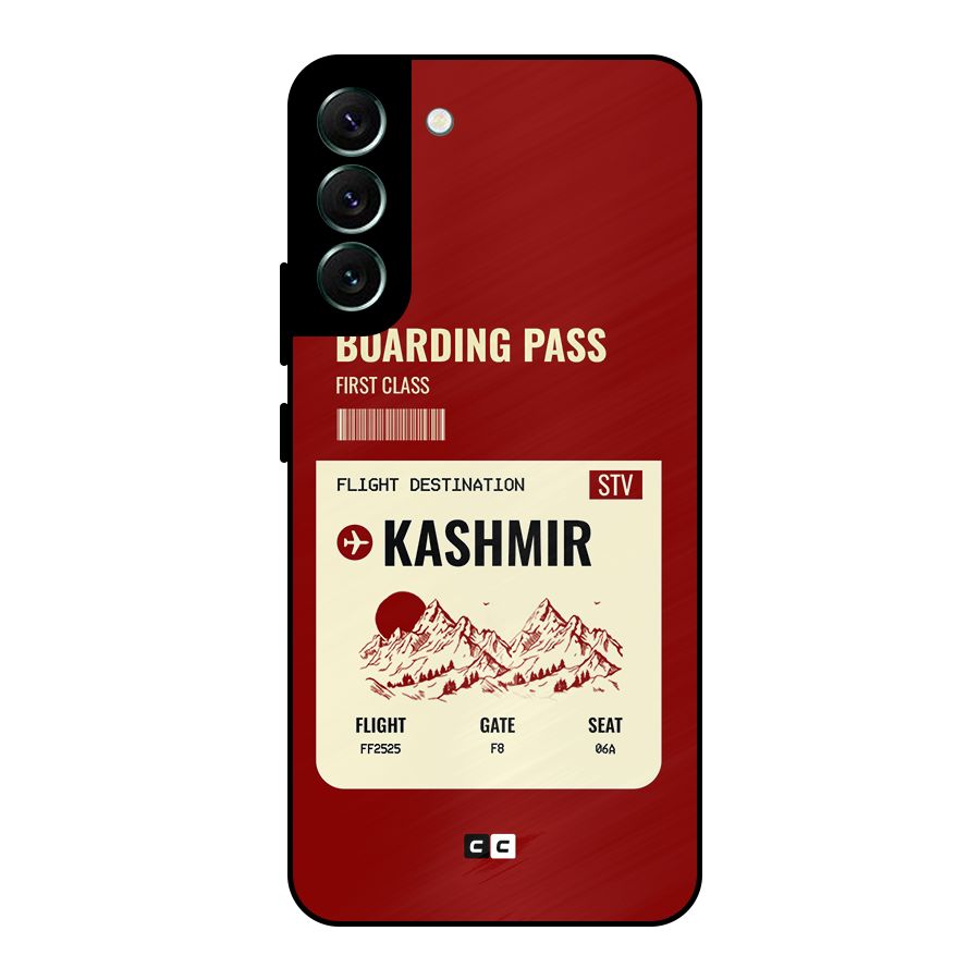 Kashmir Boarding Pass Metal Back Case for Galaxy S22 Plus 5G