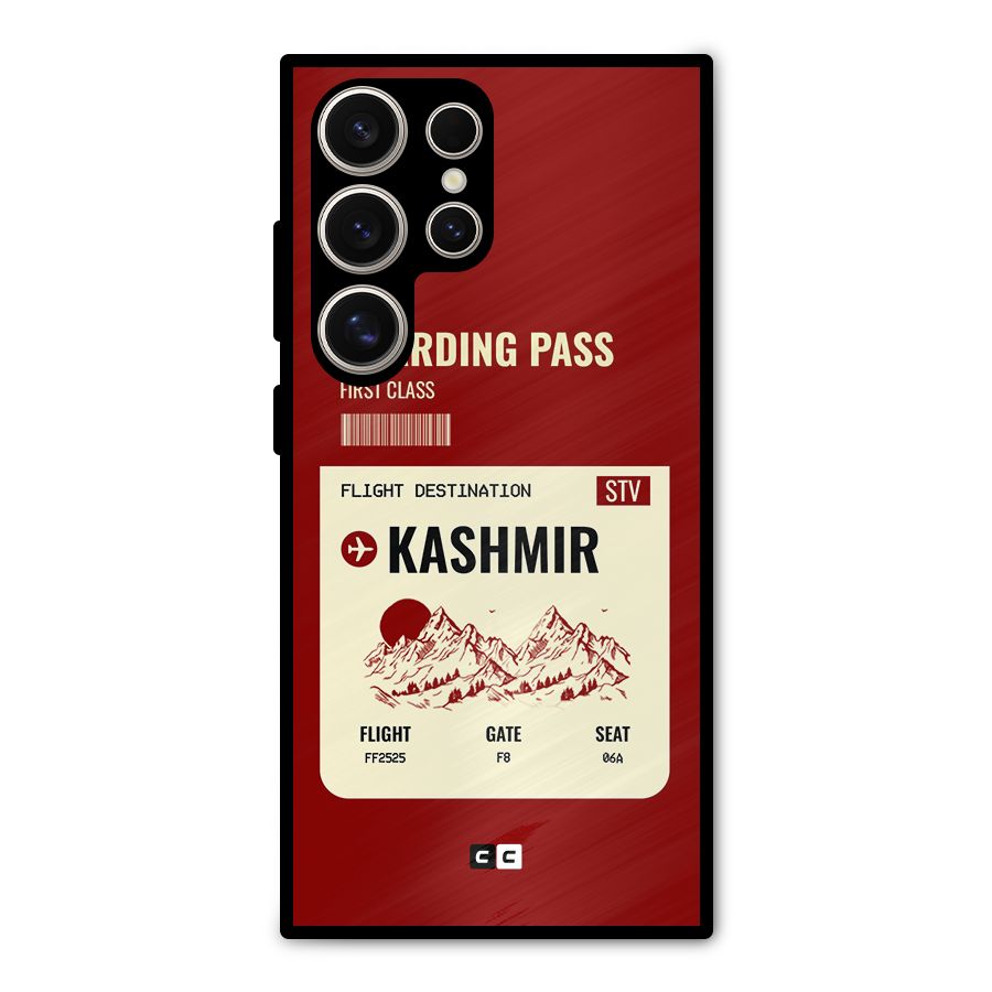 Kashmir Boarding Pass Metal Back Case for Galaxy S24 Ultra