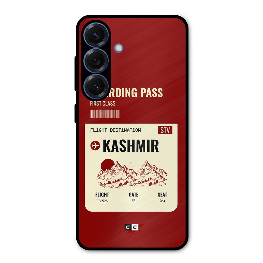 Kashmir Boarding Pass Metal Back Case for Galaxy S25
