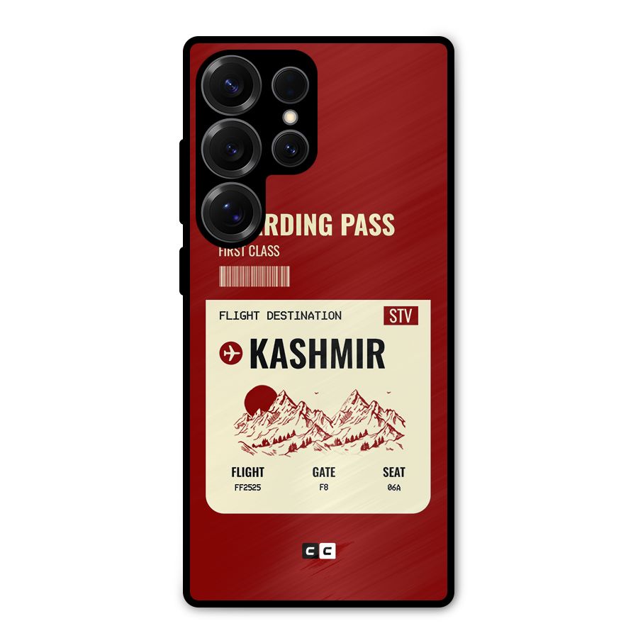 Kashmir Boarding Pass Metal Back Case for Galaxy S25 Ultra