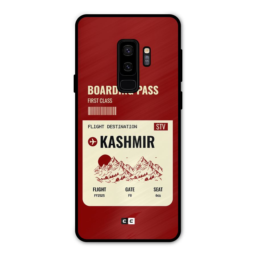 Kashmir Boarding Pass Metal Back Case for Galaxy S9 Plus