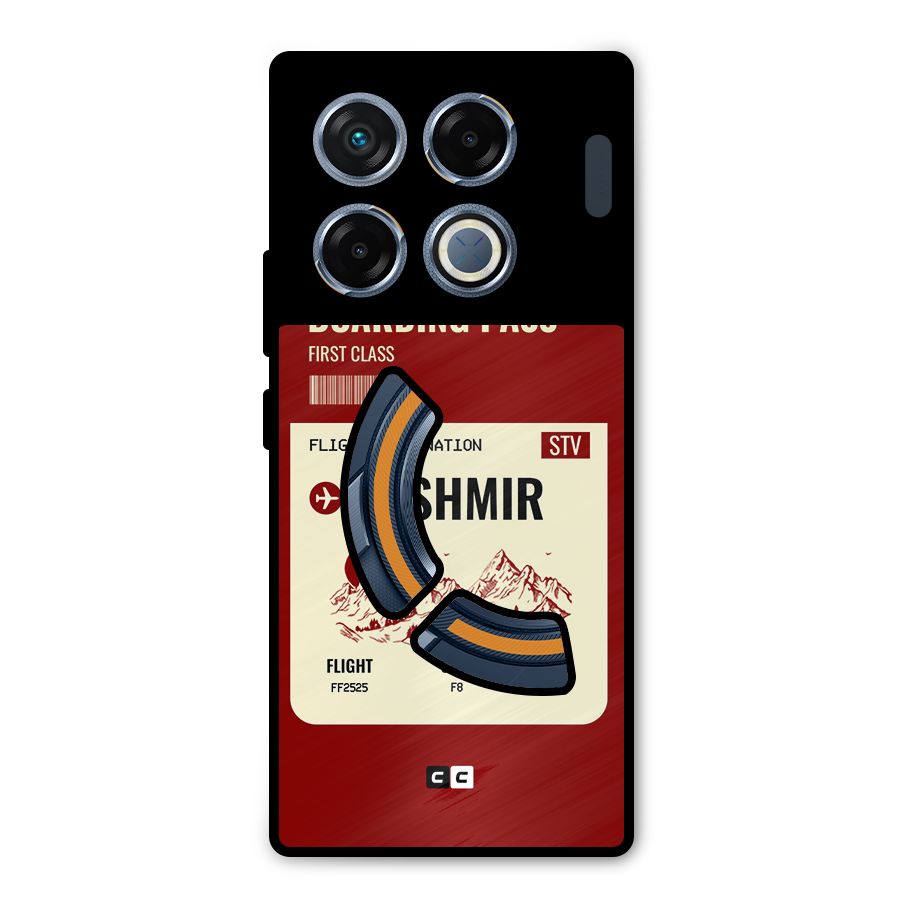Kashmir Boarding Pass Metal Back Case for Infinix GT 20 Pro