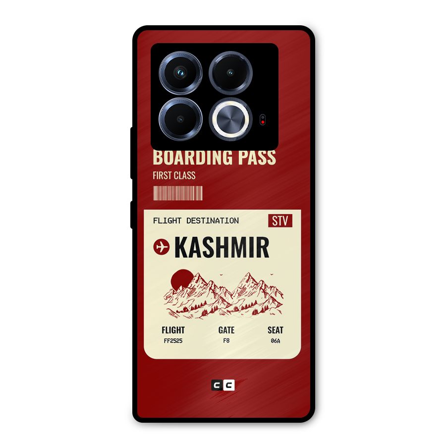 Kashmir Boarding Pass Metal Back Case for Infinix Note 40 5G