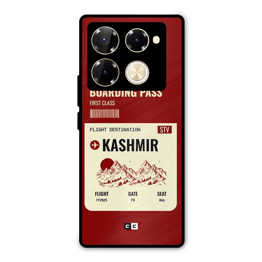 Kashmir Boarding Pass Metal Back Case for Infinix Note 40 Pro Plus