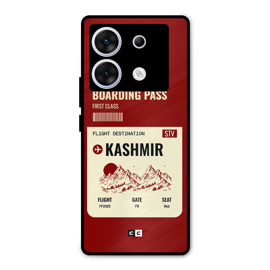 Kashmir Boarding Pass Metal Back Case for Infinix Zero 30 5G