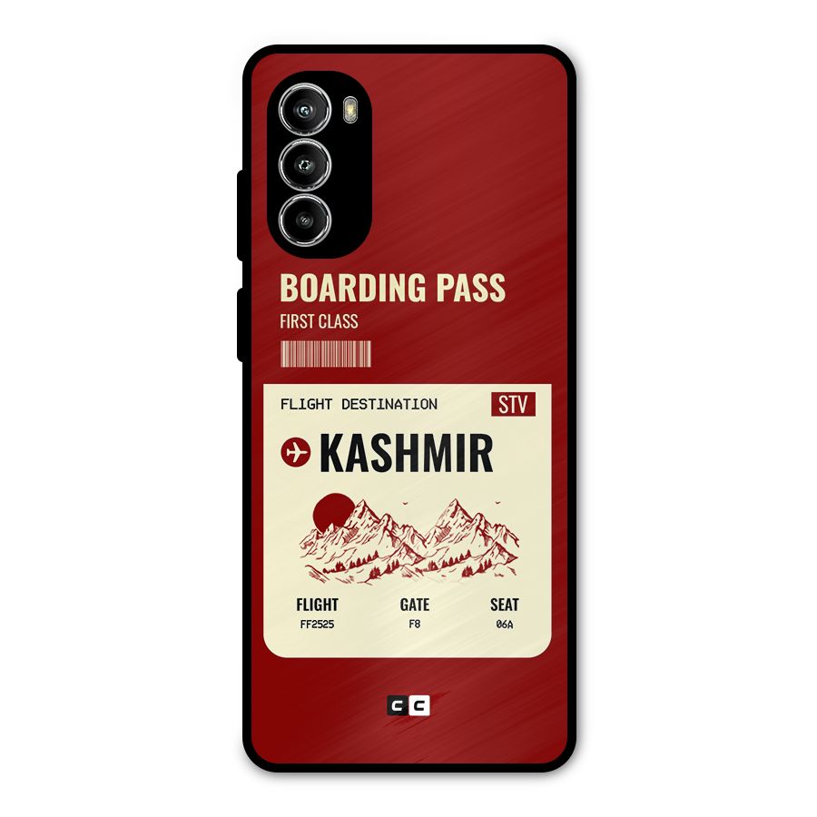 Kashmir Boarding Pass Metal Back Case for Moto G52