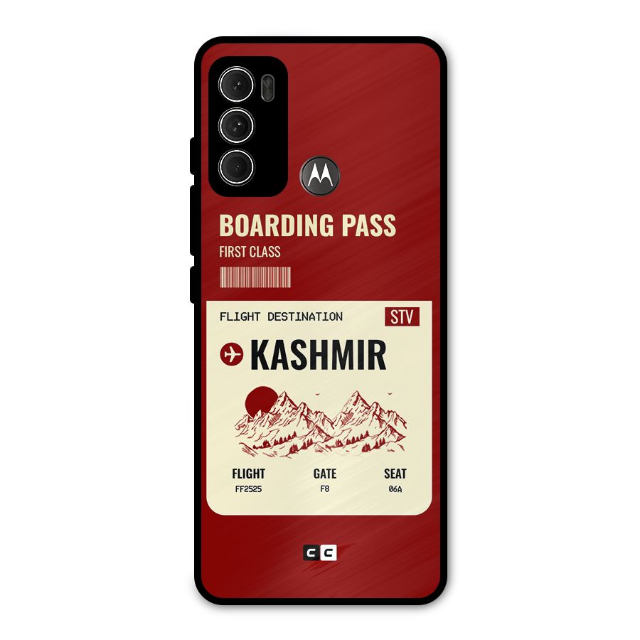 Kashmir Boarding Pass Metal Back Case for Moto G60