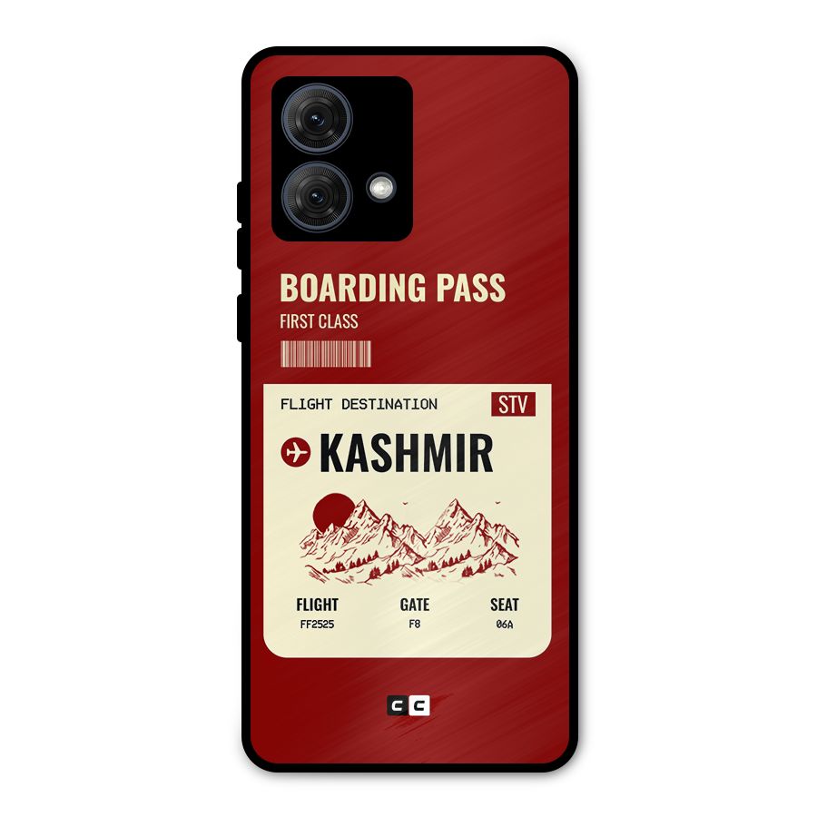 Kashmir Boarding Pass Metal Back Case for Moto G84