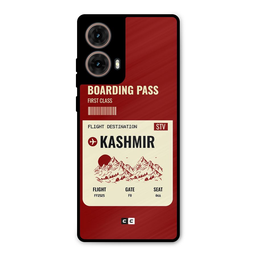 Kashmir Boarding Pass Metal Back Case for Moto G85