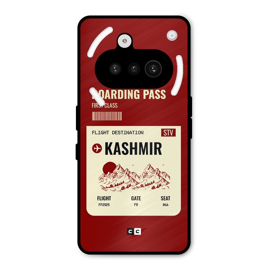 Kashmir Boarding Pass Metal Back Case for Nothing Phone 3a