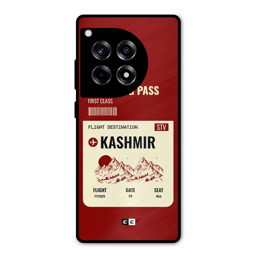Kashmir Boarding Pass Metal Back Case for OnePlus 12R