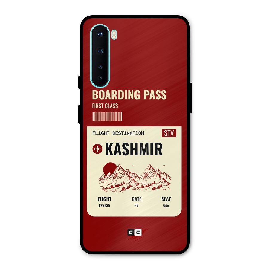 Kashmir Boarding Pass Metal Back Case for OnePlus Nord