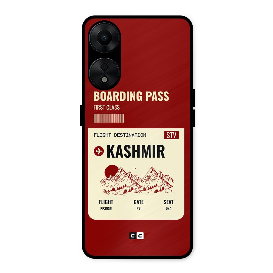 Kashmir Boarding Pass Metal Back Case for Oppo A78 5G