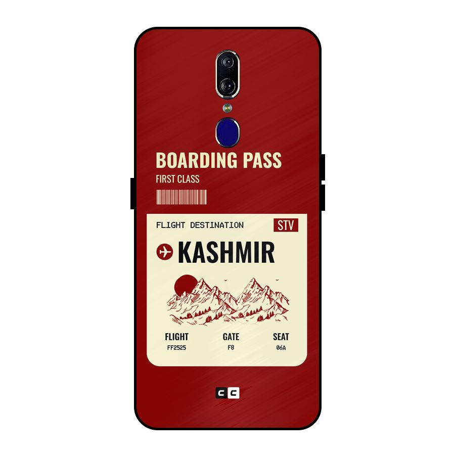Kashmir Boarding Pass Metal Back Case for Oppo F11