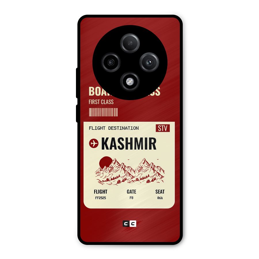 Kashmir Boarding Pass Metal Back Case for Oppo F27 Pro Plus