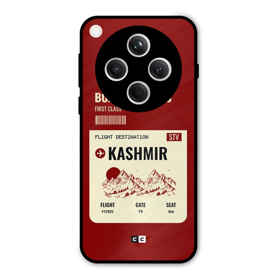 Kashmir Boarding Pass Metal Back Case for Oppo Find X8