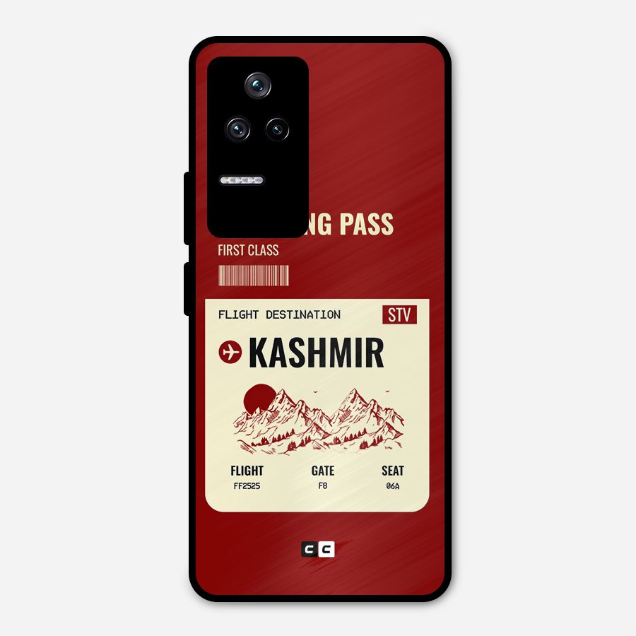 Kashmir Boarding Pass Metal Back Case for Poco F4 5G