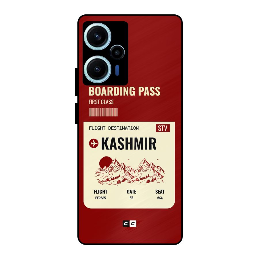 Kashmir Boarding Pass Metal Back Case for Poco F5