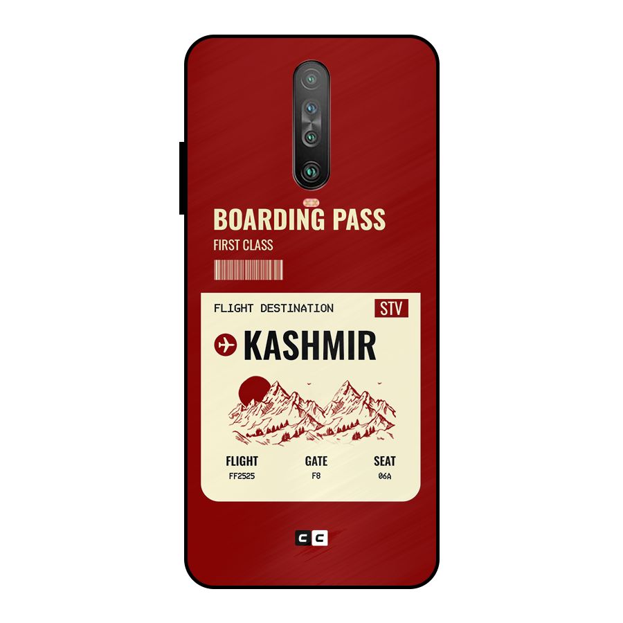 Kashmir Boarding Pass Metal Back Case for Poco X2