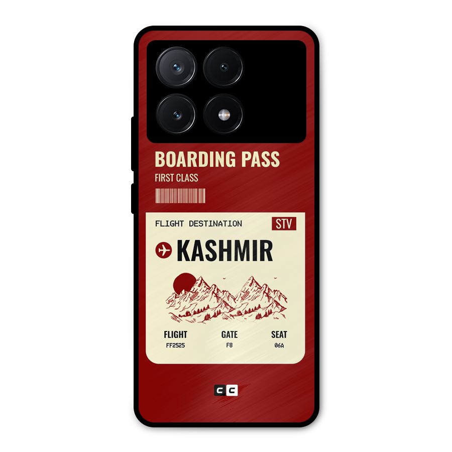 Kashmir Boarding Pass Metal Back Case for Poco X6 Pro