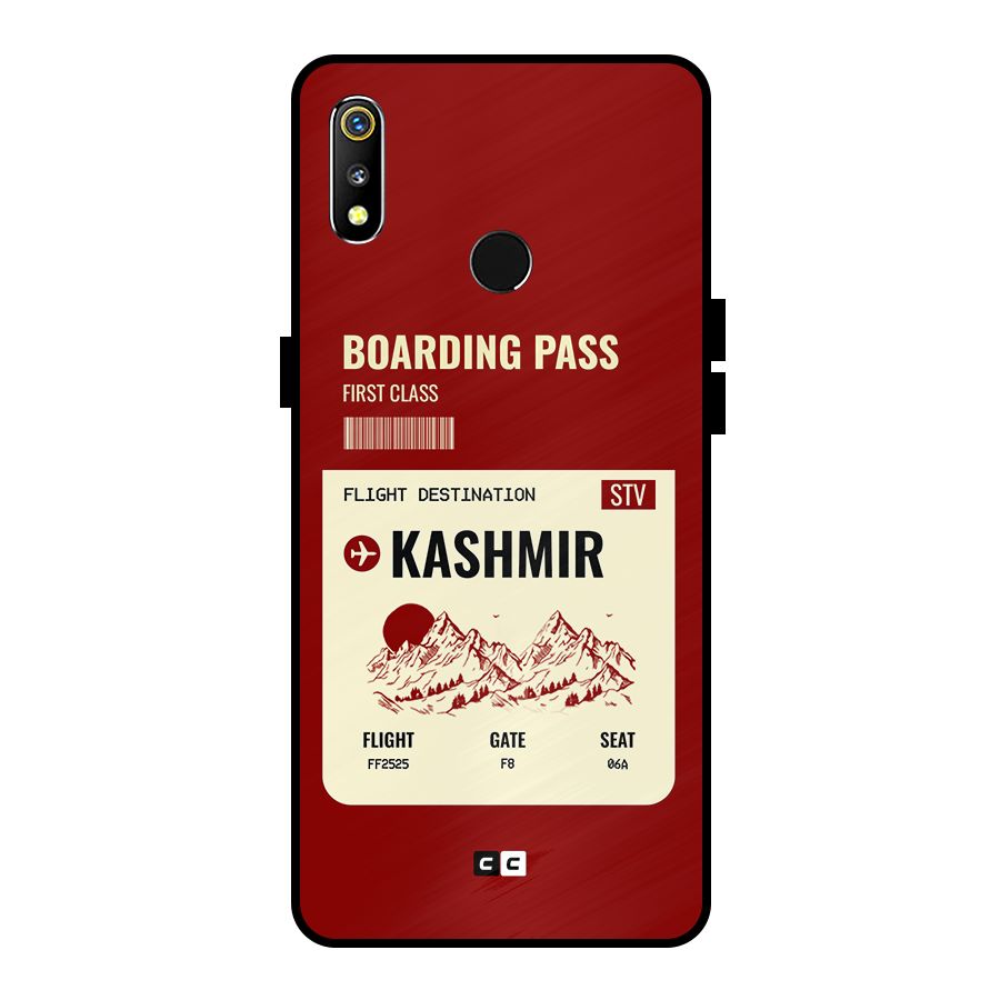 Kashmir Boarding Pass Metal Back Case for Realme 3