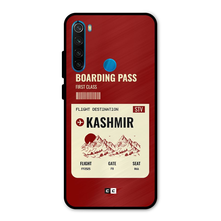 Kashmir Boarding Pass Metal Back Case for Redmi Note 8