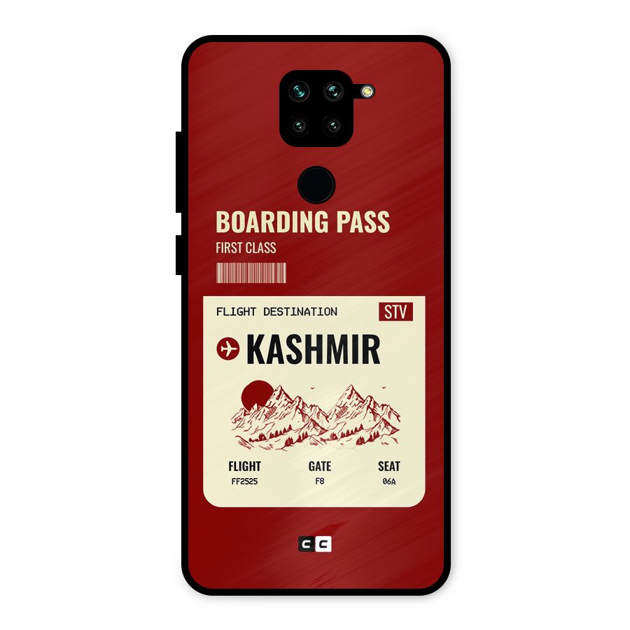 Kashmir Boarding Pass Metal Back Case for Redmi Note 9