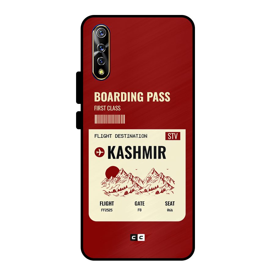 Kashmir Boarding Pass Metal Back Case for Vivo S1