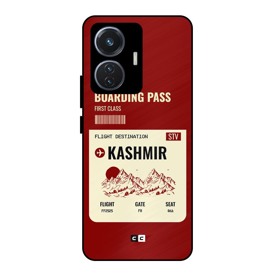 Kashmir Boarding Pass Metal Back Case for Vivo T1 44W
