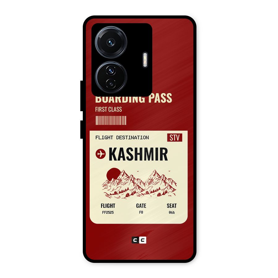 Kashmir Boarding Pass Metal Back Case for Vivo T1 Pro