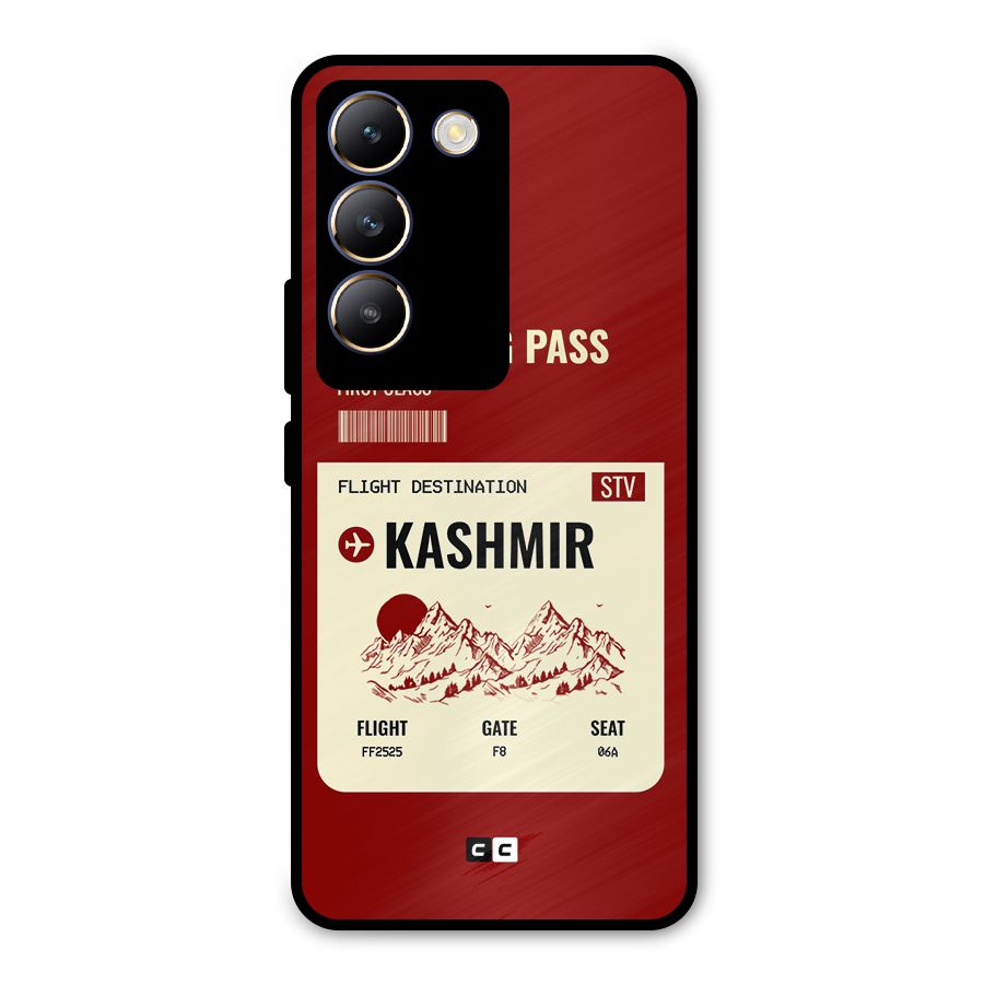 Kashmir Boarding Pass Metal Back Case for Vivo T3 5G