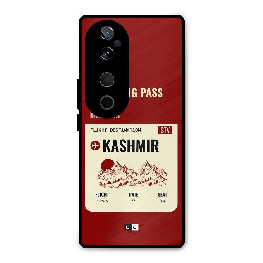 Kashmir Boarding Pass Metal Back Case for Vivo T3 Ultra