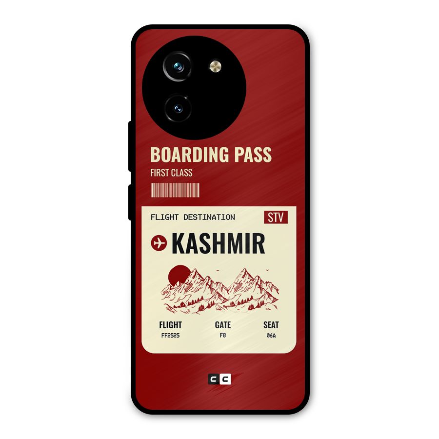 Kashmir Boarding Pass Metal Back Case for Vivo T3x