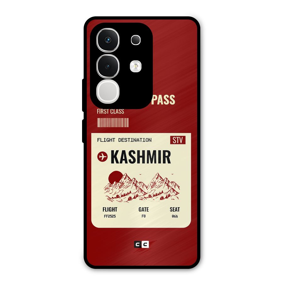 Kashmir Boarding Pass Metal Back Case for Vivo T4x